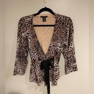 Animal print top size M